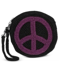 Peace out with this mod must-have by The Sak that celebrates a blast from the past. Groovy peace sign and sparkly accents adorn the outside, while petite interior stashes only the essentials. Peace out with this mod must-have by The Sak that celebrates a blast from the past. Groovy peace sign and sparkly accents adorn the outside, while petite interior stashes only the essentials.
