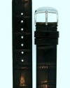 Fits Philip Stein size 1 18mm Black Alligator Grain Leather Watchband With Spring Bars - by JP Leatherworks