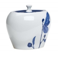 Mikasa True Blue Lidded Sugar Bowl Mikasa True Blue Lidded Sugar Bowl