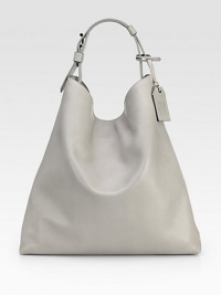 Shapely and simple with nary a detail, this glazed glovetan slouched hobo has ample room, like your favorite tote.Adjustable top handle, 7 drop Open top One inside zip pocket Two inside open pockets Cotton lining 15W X 15H X 4½D Imported Shapely and simple with nary a detail, this glazed glovetan slouched hobo has ample room, like your favorite tote.Adjustable top handle, 7 drop Open top One inside zip pocket Two inside open pockets Cotton lining 15W X 15H X 4½D Imported