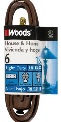 Woods 0600 6-Feet Cube Extension Cord with Power Tap, Brown Woods 0600 6-Feet Cube Extension Cord with Power Tap, Brown