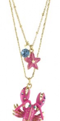 Betsey Johnson Sea Excursion Lobster Two-Row Necklace Betsey Johnson Sea Excursion Lobster Two-Row Necklace