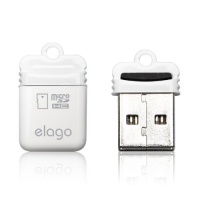 ELAGO Nano Mobile Micro SD Reader-World Smallest (EL-RD-011,White) ELAGO Nano Mobile Micro SD Reader-World Smallest (EL-RD-011,White)