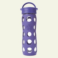 Lifefactory 16 Ounce Glass Beverage Bottle Royal Purple Lifefactory 16 Ounce Glass Beverage Bottle Royal Purple