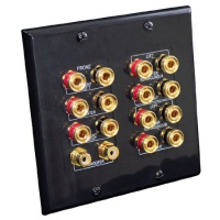 Pyle Home PHI71B Combination Audio Video Wall Plate (Black) Pyle Home PHI71B Combination Audio Video Wall Plate (Black)