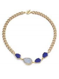 THE LOOKAgate and enamel details14k goldplated settingToggle closureTHE MEASUREMENTLength, about 18.5ORIGINMade in USA THE LOOKAgate and enamel details14k goldplated settingToggle closureTHE MEASUREMENTLength, about 18.5ORIGINMade in USA