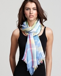 A classic plaid scarf in this season's favorite hues. A classic plaid scarf in this season's favorite hues.