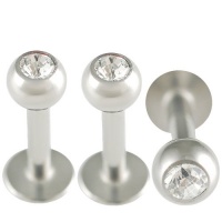 16g 16 gauge (1.2mm), 1/4 Inches (6mm) long - 316L Surgical Stainless Steel Lip Bar Labret Ring set Monroe Ear Tragus Stud Earrings with 3mm Clear crystal balls lot AMGG - Pierced Jewellery Body Piercing Jewelry- Set of 3 16g 16 gauge (1.2mm), 1/4 Inches (6mm) long - 316L Surgical Stainless Steel Lip Bar Labret Ring set Monroe Ear Tragus Stud Earrings with 3mm Clear crystal balls lot AMGG - Pierced Jewellery Body Piercing Jewelry- Set of 3