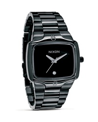 Time for an upgrade? Nixon's black flex watch is the kind of watch that works for all guys--it boasts the right balance of cool with a square face and a simple dial. Time for an upgrade? Nixon's black flex watch is the kind of watch that works for all guys--it boasts the right balance of cool with a square face and a simple dial.