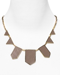 Bring geometric edge to your look with House of Harlow's luxe leather station necklace. Bring geometric edge to your look with House of Harlow's luxe leather station necklace.