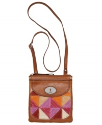 Patched to perfection. Fossil adds a fun twist to the Maddox Mini with a neutral color patchwork front and classic signature lock hardware. The versatile crossbody style makes it the ideal everyday bag. Patched to perfection. Fossil adds a fun twist to the Maddox Mini with a neutral color patchwork front and classic signature lock hardware. The versatile crossbody style makes it the ideal everyday bag.