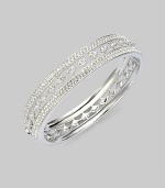 EXCLUSIVELY AT SAKS. From the Eden II Collection. A dazzling array of sparkling crystals in an art deco-inspired design.Crystal Rhodium plated Diameter, about 2½ Width, about ½ Hinged opening Push lock clasp Imported 