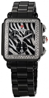 Michele Women's MWW06F000013 Deco Safari Zebra Chronograph Watch Michele Women's MWW06F000013 Deco Safari Zebra Chronograph Watch