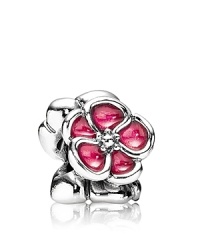 Pandora's red poppy charm is adds a burst of style to your bracelet in sterling silver and red enamel. Pandora's red poppy charm is adds a burst of style to your bracelet in sterling silver and red enamel.