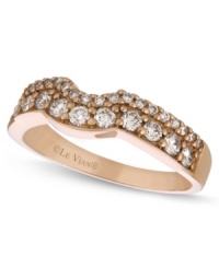 Make that special day even more radiant. Le Vian's wedding band dazzles with rows of round-cut diamonds (5/8 ct. t.w.) for a lustrous look. Set in 14k rose gold. Size 7. Make that special day even more radiant. Le Vian's wedding band dazzles with rows of round-cut diamonds (5/8 ct. t.w.) for a lustrous look. Set in 14k rose gold. Size 7.