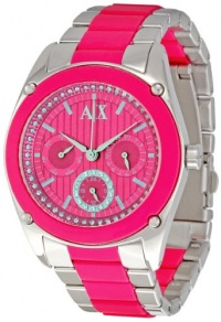 Armani Exchange Active Chronograph Pink Dial Crystal Ladies Watch Armani Exchange Active Chronograph Pink Dial Crystal Ladies Watch