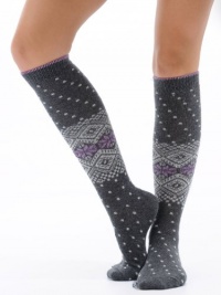 Womens Print Knee Hi Socks Cashmere Virgin Wool blend 7 Color Options Womens Print Knee Hi Socks Cashmere Virgin Wool blend 7 Color Options