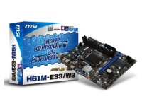 MSI Computer Corp. Motherboard DDR3 1600 Intel H61/ DDR3/ A and GbE/ MicroATX LGA 1155 Motherboard H61M-E33 (W8) MSI Computer Corp. Motherboard DDR3 1600 Intel H61/ DDR3/ A and GbE/ MicroATX LGA 1155 Motherboard H61M-E33 (W8)