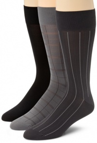 Calvin Klein Men's 3 Pack Microfiber Windowpane Socks, Grey/Metal/Black, 7-12 Calvin Klein Men's 3 Pack Microfiber Windowpane Socks, Grey/Metal/Black, 7-12