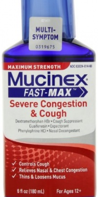 Mucinex Fast-Max Adult Liquid, Severe Congestion and Cough, 6 Ounce Mucinex Fast-Max Adult Liquid, Severe Congestion and Cough, 6 Ounce