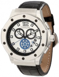 Stuhrling Original Men's 160F2.33152 Apocalypse Trinity Chronograph Silver Dial Black Leather Watch Stuhrling Original Men's 160F2.33152 Apocalypse Trinity Chronograph Silver Dial Black Leather Watch