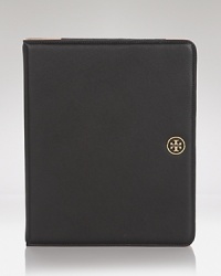 Get down to business with this Saffiano leather tablet case from Tory Burch, sure to be your prettiest new partner. Get down to business with this Saffiano leather tablet case from Tory Burch, sure to be your prettiest new partner.