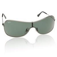 Ray-Ban RB3211 Highstreet Shield Sunglasses/Eyewear - Gunmetal/Gray-Green / One Size Ray-Ban RB3211 Highstreet Shield Sunglasses/Eyewear - Gunmetal/Gray-Green / One Size