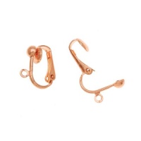 Bright Copper Clip On Ball Earrings Findings 13mm (6 Pair) Bright Copper Clip On Ball Earrings Findings 13mm (6 Pair)