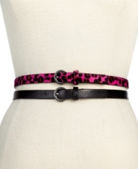 Opt for something fierce or femme fatal to finish your look with either a cheetah print or midnight black skinny belt from Steve Madden. Pair them with slim skirts or flirty frocks for instant attitude. Opt for something fierce or femme fatal to finish your look with either a cheetah print or midnight black skinny belt from Steve Madden. Pair them with slim skirts or flirty frocks for instant attitude.