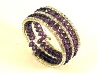 BRACELET 5 ROW PURPLE - WiseGloves BRACELET BANGLE ACCESSORY CUFF CRYSTAL ARMBAND BRACELET 5 ROW PURPLE - WiseGloves BRACELET BANGLE ACCESSORY CUFF CRYSTAL ARMBAND