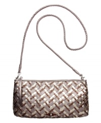 With 3 ways to wear it, this fabulous bag by Elliott Lucca is the perfect day-to-night design. Pretty woven details and polished hardware decorate this style that can be worn as a clutch, shoulder bag or crossbody. With 3 ways to wear it, this fabulous bag by Elliott Lucca is the perfect day-to-night design. Pretty woven details and polished hardware decorate this style that can be worn as a clutch, shoulder bag or crossbody.