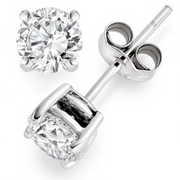 1/4 Carat Solitaire Diamond Earrings 14K White Gold Push Back (0.25 Carat I/J Color SI2-I1 Clarity) 1/4 Carat Solitaire Diamond Earrings 14K White Gold Push Back (0.25 Carat I/J Color SI2-I1 Clarity)