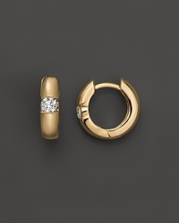 Diamond and 14K Yellow Gold Hoop Earrings, .25 ct. t.w. Diamond and 14K Yellow Gold Hoop Earrings, .25 ct. t.w.