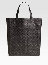 Clover embossed leather adds textural interest to this versatile daytime essential.Double top handles, 6 drop Open top One inside zip pocket 16W X 17H X 3D Imported Clover embossed leather adds textural interest to this versatile daytime essential.Double top handles, 6 drop Open top One inside zip pocket 16W X 17H X 3D Imported
