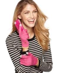 Give your gadget a glam over and keep connected when the chill sets in with this tech-friendly gift set from Juicy Couture. Sparkling iPhone case and matching lightweight tech touch gloves allow you to dial, text and access your favorite apps without getting frosty fingers. Give your gadget a glam over and keep connected when the chill sets in with this tech-friendly gift set from Juicy Couture. Sparkling iPhone case and matching lightweight tech touch gloves allow you to dial, text and access your favorite apps without getting frosty fingers.
