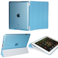 KHOMO DUAL CASE: Blue Smart Cover FRONT + Blue Crystal Back Protector for Apple iPad 2 new iPad 3 (The new iPad HD) KHOMO DUAL CASE: Blue Smart Cover FRONT + Blue Crystal Back Protector for Apple iPad 2 new iPad 3 (The new iPad HD)