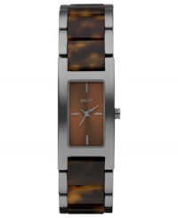 Take a break from the typical with this modern timepiece from DKNY. Take a break from the typical with this modern timepiece from DKNY.