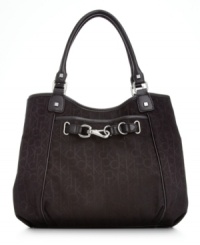 Signature jacquard and shiny silvertone hardware adorn this take-anywhere tote from Calvin Klein. Its spacious interior offers plenty of room to stow laptop, wallet, phone, makeup case and any other essentials you can't leave home without. Signature jacquard and shiny silvertone hardware adorn this take-anywhere tote from Calvin Klein. Its spacious interior offers plenty of room to stow laptop, wallet, phone, makeup case and any other essentials you can't leave home without.