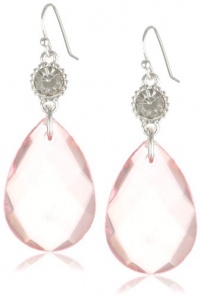 Nine West Sweet Celebration Silver-Tone Faceted Pink Drop Earrings Nine West Sweet Celebration Silver-Tone Faceted Pink Drop Earrings