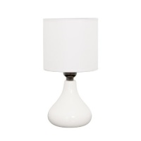 Ceramic Table Lamp with Fabric Shade (White) Ceramic Table Lamp with Fabric Shade (White)