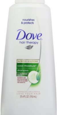 Dove Damage Therapy Cool Moisture Shampoo, Cucumber/Green Tea, 25.4Fluid Ounces (750 ml) (Pack of 2)