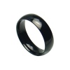 Stainless Steel Shiny Polished Black Plain Band Ring; Comes with Free Gift Box