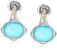 Judith Ripka Contempo Oval Stone Blue Earrings Judith Ripka Contempo Oval Stone Blue Earrings