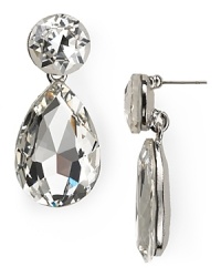 These glamorous Aqua earrings lend brilliance in a dressed-up, teardrop shape. These glamorous Aqua earrings lend brilliance in a dressed-up, teardrop shape.