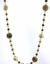 Alfani Necklace, Gold-Tone Textured Bead 44 Inch Necklace