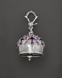 Inspired by Zen philosophy, this matte sterling silver Cathedral meditation bell from Paul Morelli is set with amethyst and black spinel. Inspired by Zen philosophy, this matte sterling silver Cathedral meditation bell from Paul Morelli is set with amethyst and black spinel.