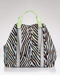With a roomy silhouette, DIANE von FURSTENBERG's slouchy leather tote is a chic day-to-day companion. Live large--this graphic carryall holds more than the essentials. With a roomy silhouette, DIANE von FURSTENBERG's slouchy leather tote is a chic day-to-day companion. Live large--this graphic carryall holds more than the essentials.