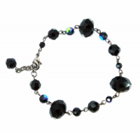 Charter Club Bracelet, Hematite-Tone Jet and Teal Beaded Link Bracelet Charter Club Bracelet, Hematite-Tone Jet and Teal Beaded Link Bracelet
