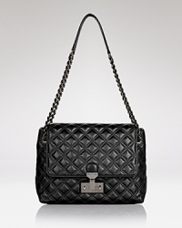 Featuring classic elements like quilted leather and a chain link shoulder strap, this Marc Jacobs handbag is subtly sumptuous. Featuring classic elements like quilted leather and a chain link shoulder strap, this Marc Jacobs handbag is subtly sumptuous.