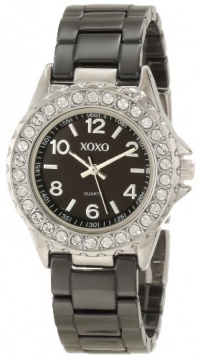 XOXO Women's XO2006 Swarovski Crystal Accented Silver-Tone Black Ceramic Bracelet Watch XOXO Women's XO2006 Swarovski Crystal Accented Silver-Tone Black Ceramic Bracelet Watch